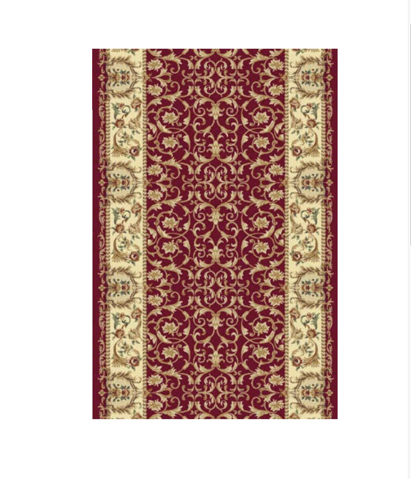 Screenshot Traversă Decorativă 3488 Roșu - Floral Clasic - imagine 1